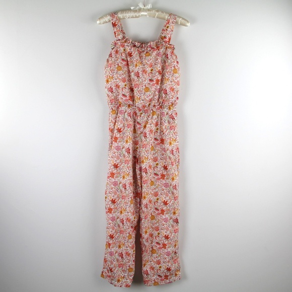 J. Crew Liberty Fabric Garden Of Life Floral Cotton Sleeveless Girls Jumpsuit 12